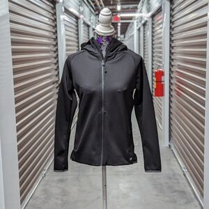 GapFit Black Athleisure Performance Athletic Zip Up Jacket Size Small Utility